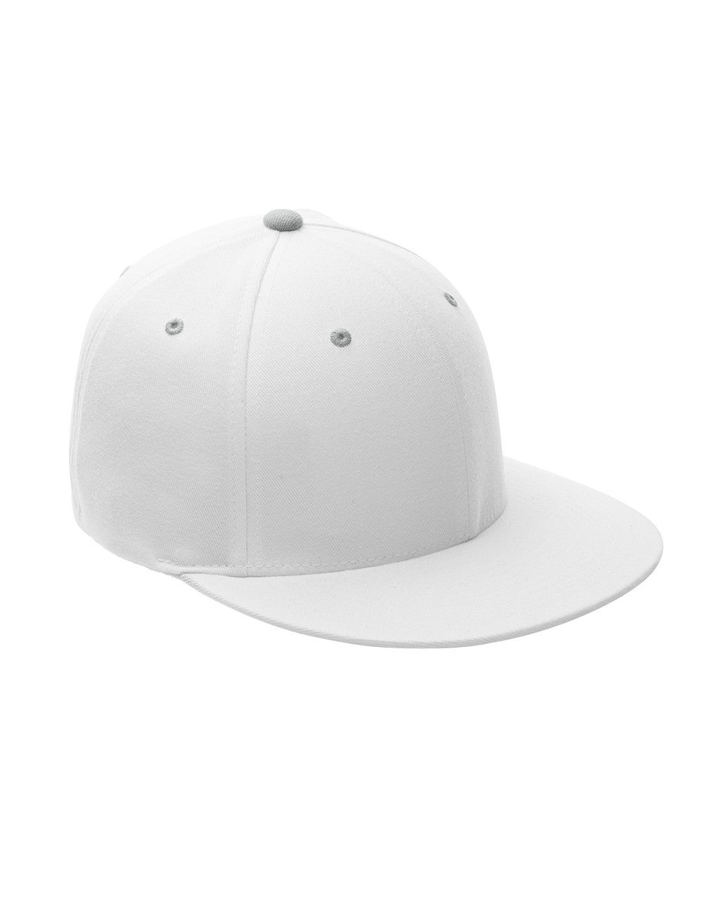 Team 365 ATB101 Pro-Formance® Contrast Eyelets Cap - White  Sport Silver