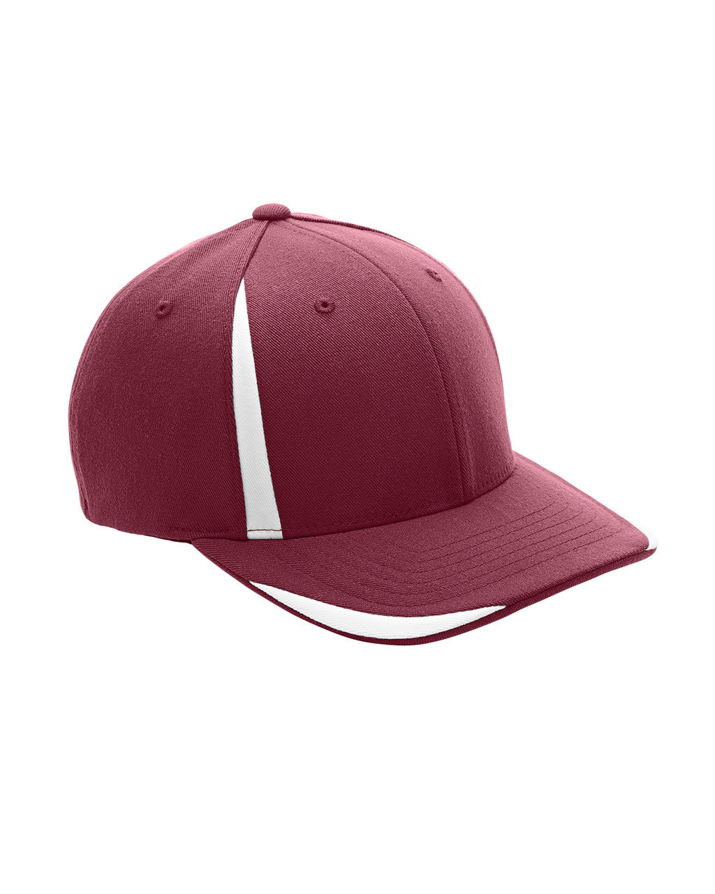 Team 365 ATB102 Pro-Formance® Front Sweep Cap - Sport Maroon  White