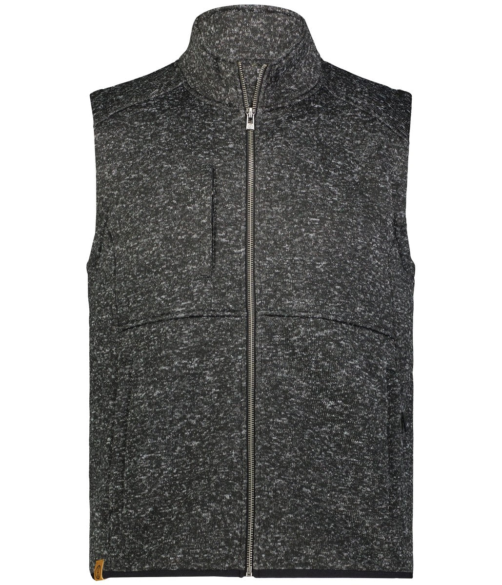 Holloway 223542 Alpine Sweater Fleece Vest - Black Heather