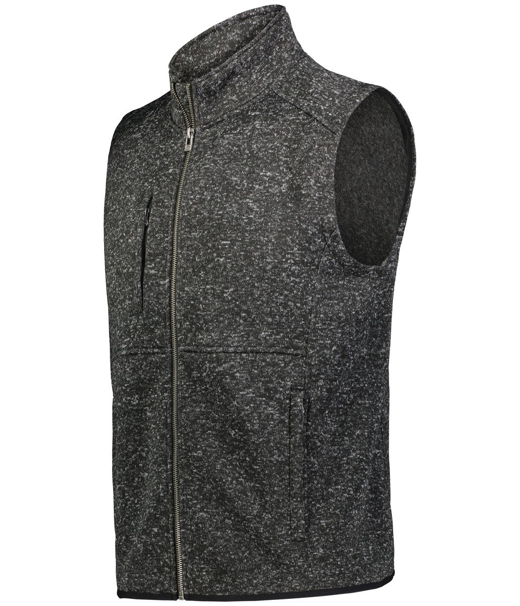 Holloway 223542 Alpine Sweater Fleece Vest - Black Heather