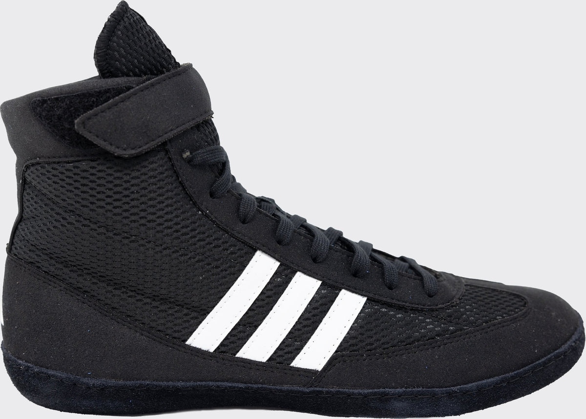 Adidas 234 Combat Speed 4 Wrestling Shoes  - Black White - HIT a Double - 1