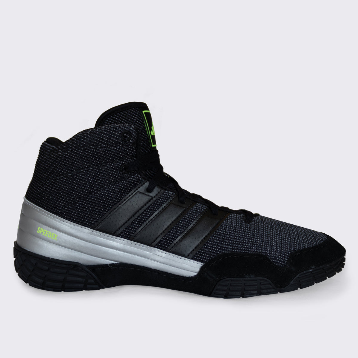 Adidas 237 SpeedEx Youth Wrestling Shoes  - Black Grey Solar Green - HIT a Double - 1