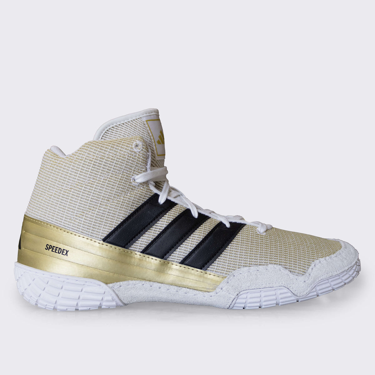 Adidas 237 SpeedEx Youth Wrestling Shoes  - White Black Gold - HIT a Double - 1