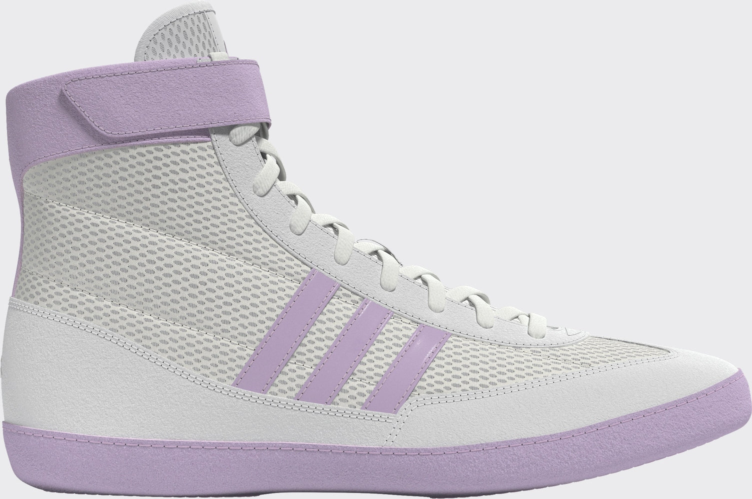 Adidas 235 Women's Combat Speed 4 Wrestling Shoes  - White Lavender - HIT a Double - 2