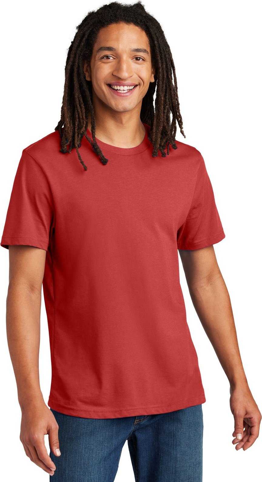 AllMade AL3000 Unisex Heavyweight Recycled Cotton Tee - BeetRed - HIT a Double - 1