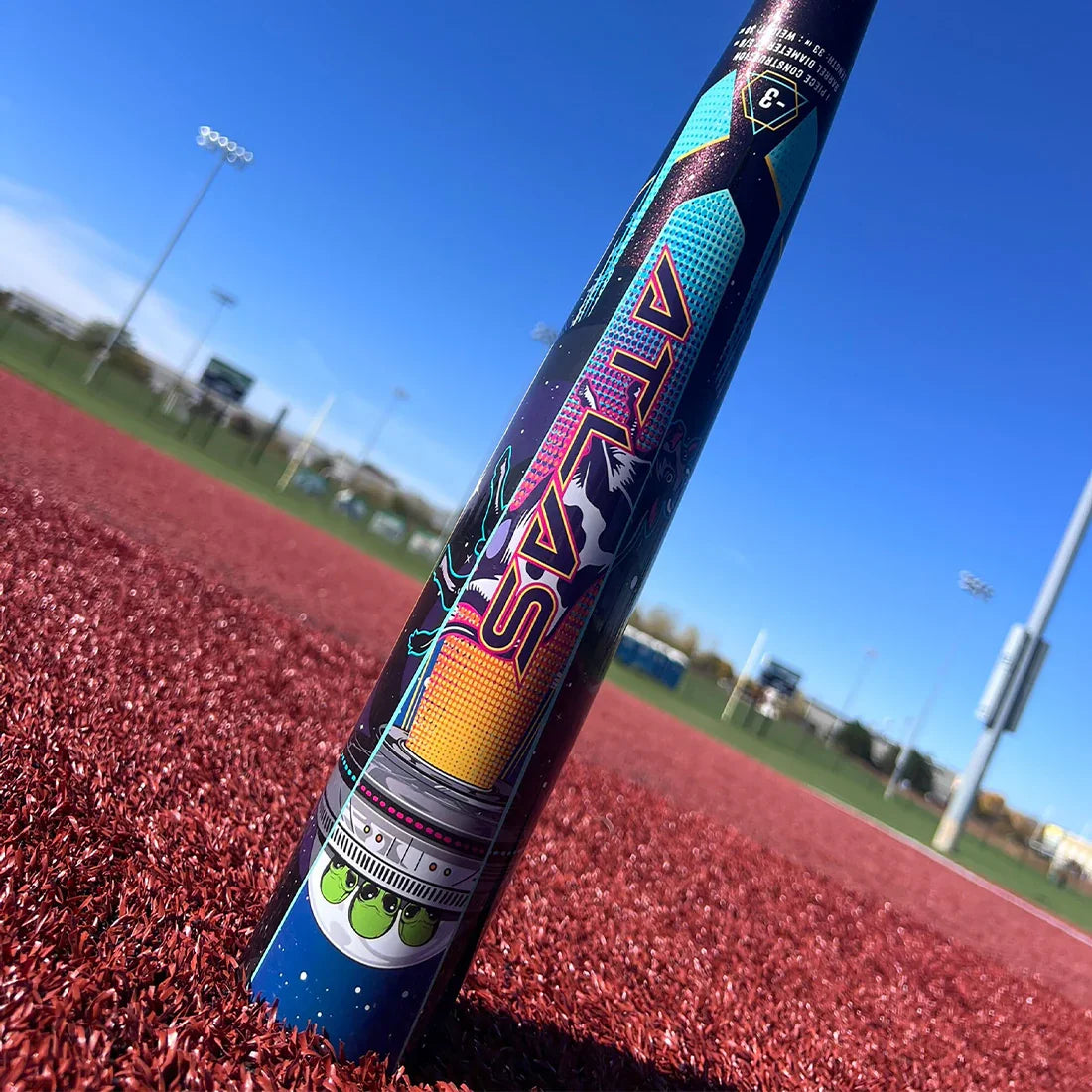 Louisville Slugger 2026 Atlas A51 (-3) BBCOR Bat WBL4180010 - Galaxy Purple Teal - HIT a Doulbe - 8