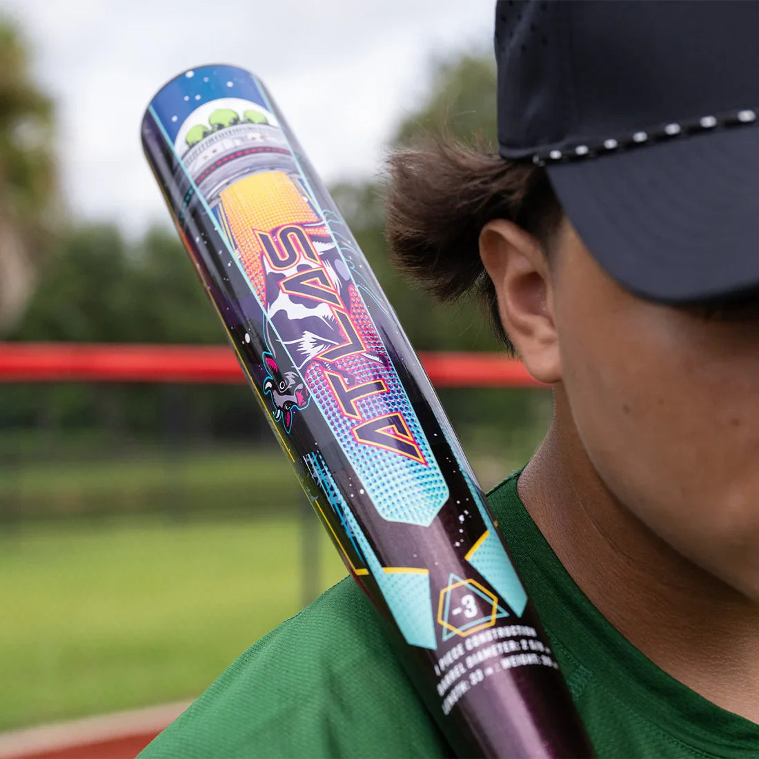 Louisville Slugger 2026 Atlas A51 (-3) BBCOR Bat WBL4180010 - Galaxy Purple Teal - HIT a Doulbe - 9