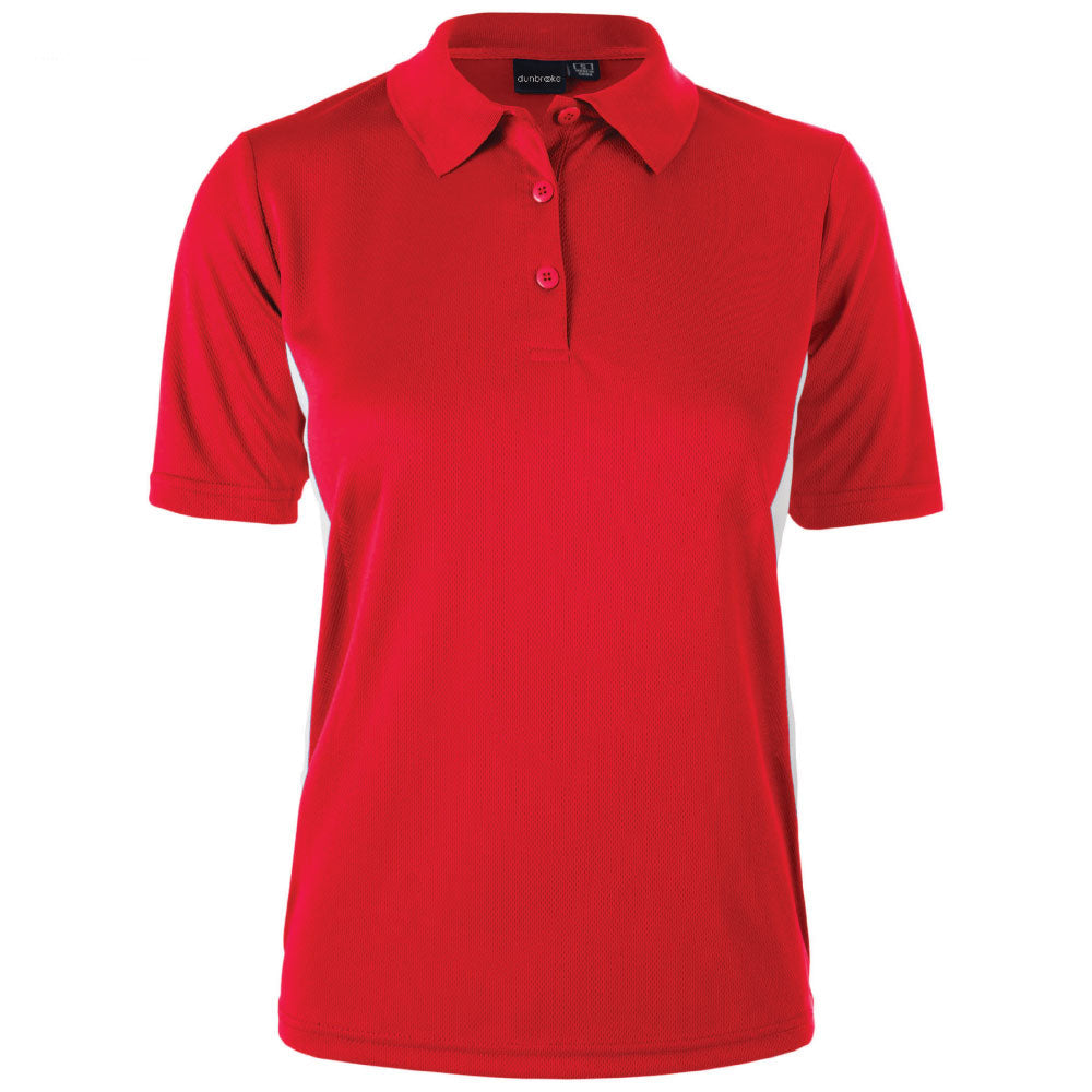 Dunbrooke 3333 Ladies Eclipse Polo - Red White