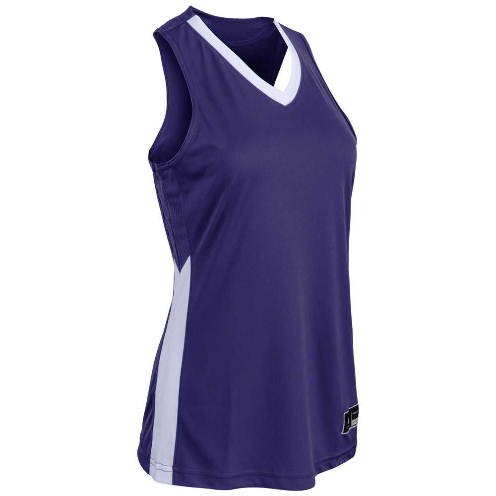 Champro BBJ32 Icon Women's Basketball Jersey - Purple White - HIT a Double - 1