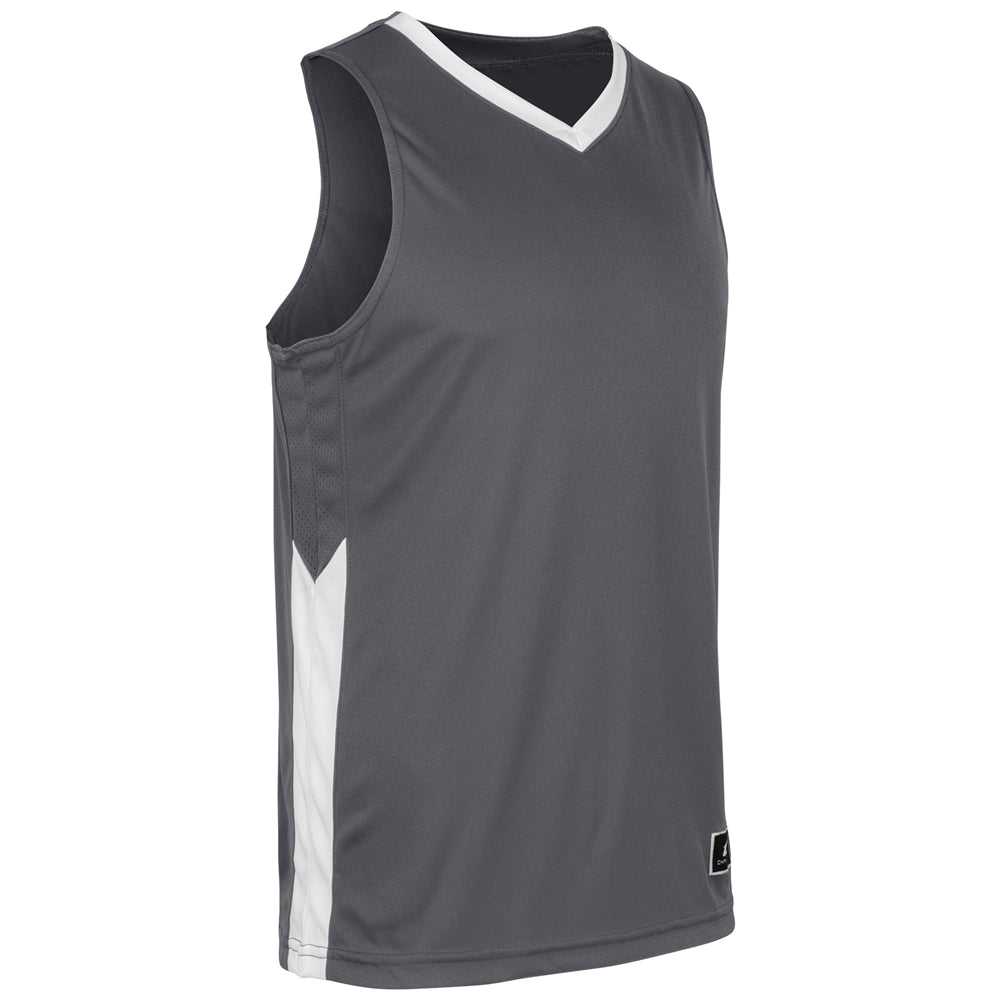 Champro BBJ32 Icon Men&#39;s and Youth Basketball Jersey - Charcoal White - HIT a Double - 1