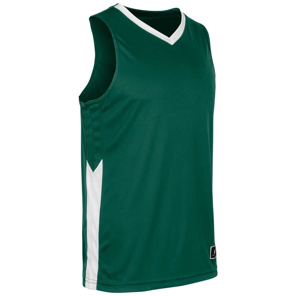 Champro BBJ32 Icon Men&#39;s and Youth Basketball Jersey - Forest GreenWhite - HIT a Double - 1