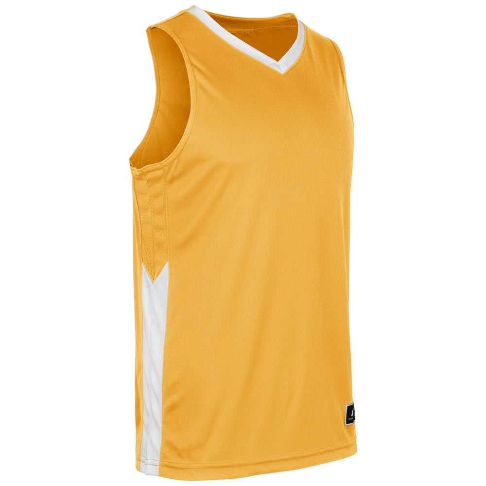 Champro BBJ32 Icon Men&#39;s and Youth Basketball Jersey - Gold White - HIT a Double - 1