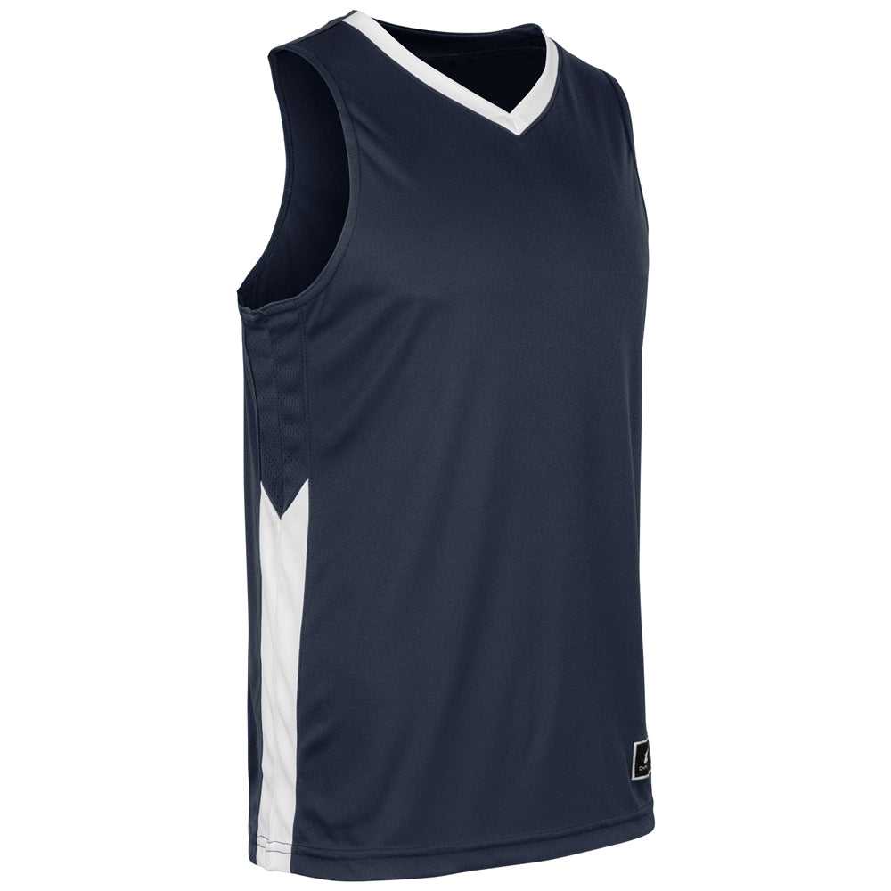 Champro BBJ32 Icon Men&#39;s and Youth Basketball Jersey - Navy White - HIT a Double - 1