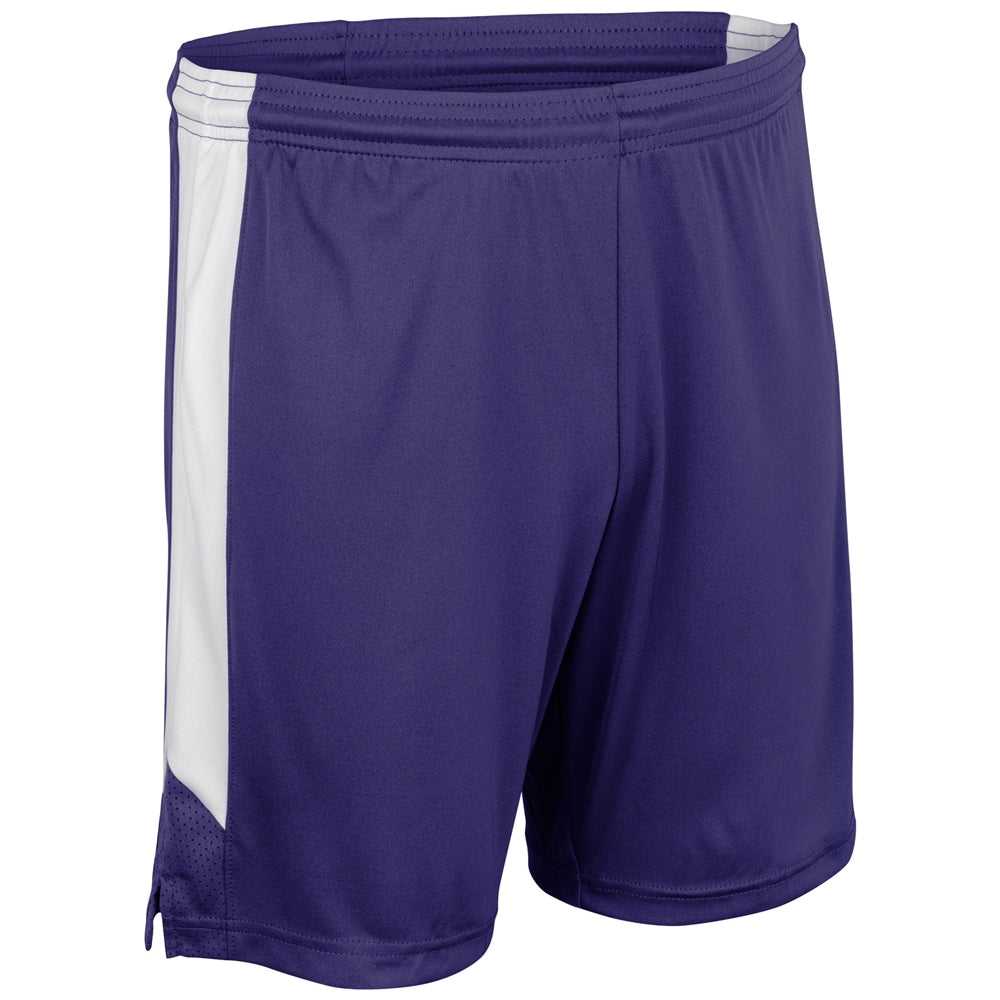 Champro BBS32 Dagger Men's and Youth Basketball Short - Purple White - HIT a Double - 1