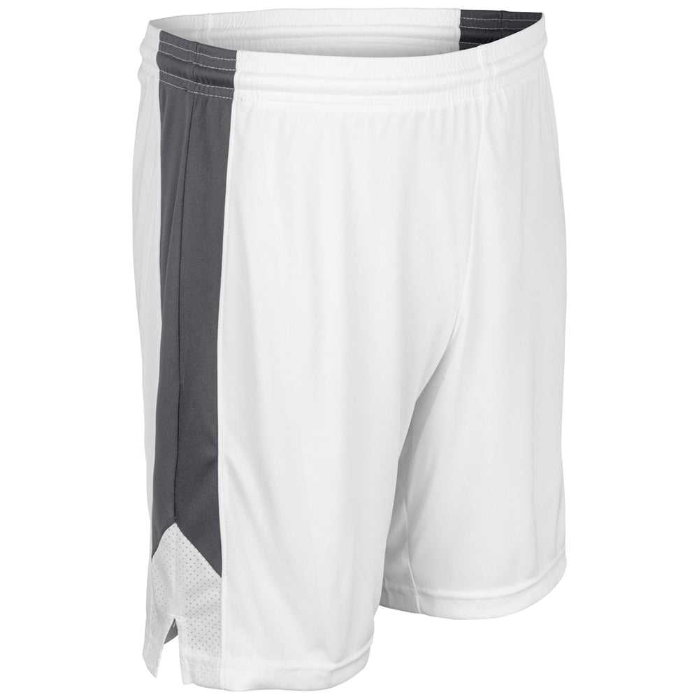 Champro BBS32 Dagger Men&#39;s and Youth Basketball Short - White Charcoal - HIT a Double - 1