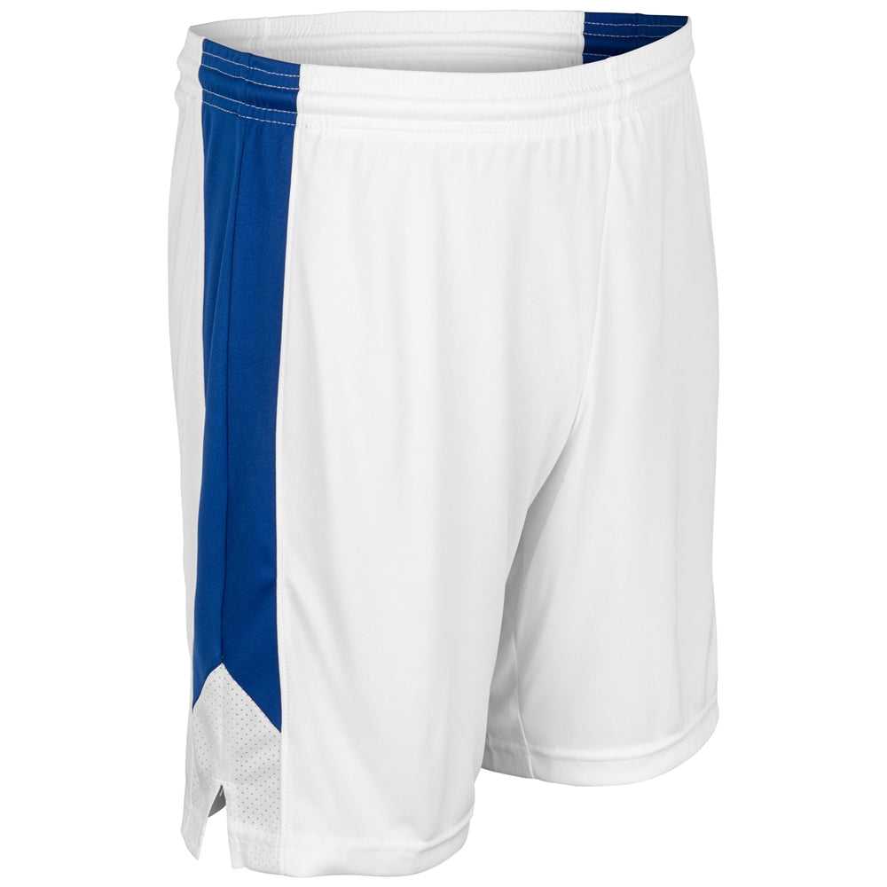 Champro BBS32 Dagger Men&#39;s and Youth Basketball Short - White Royal - HIT a Double - 1