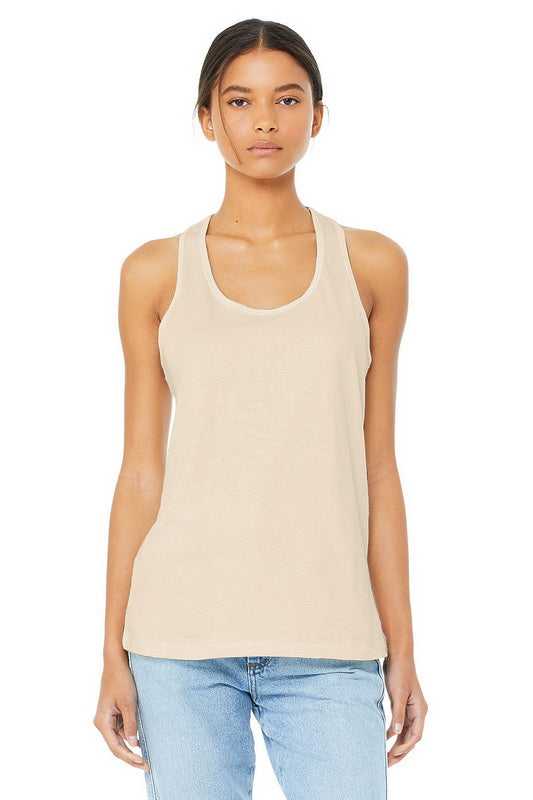 Bella + Canvas B6008 Ladies&#39; Jersey Racerback Tank - Natural - HIT a Double - 1