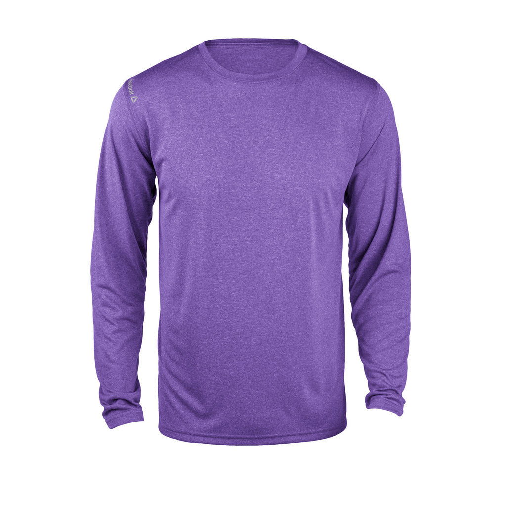 Reebok 7126 Marathon Long Sleeve Tee - Heather Purple