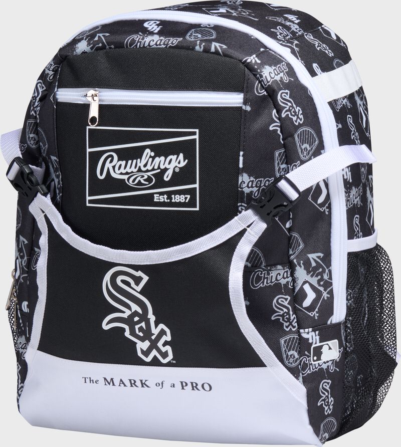 Rawlings Chicago White Sox MLB T-Ball Backpack - Black - Angle