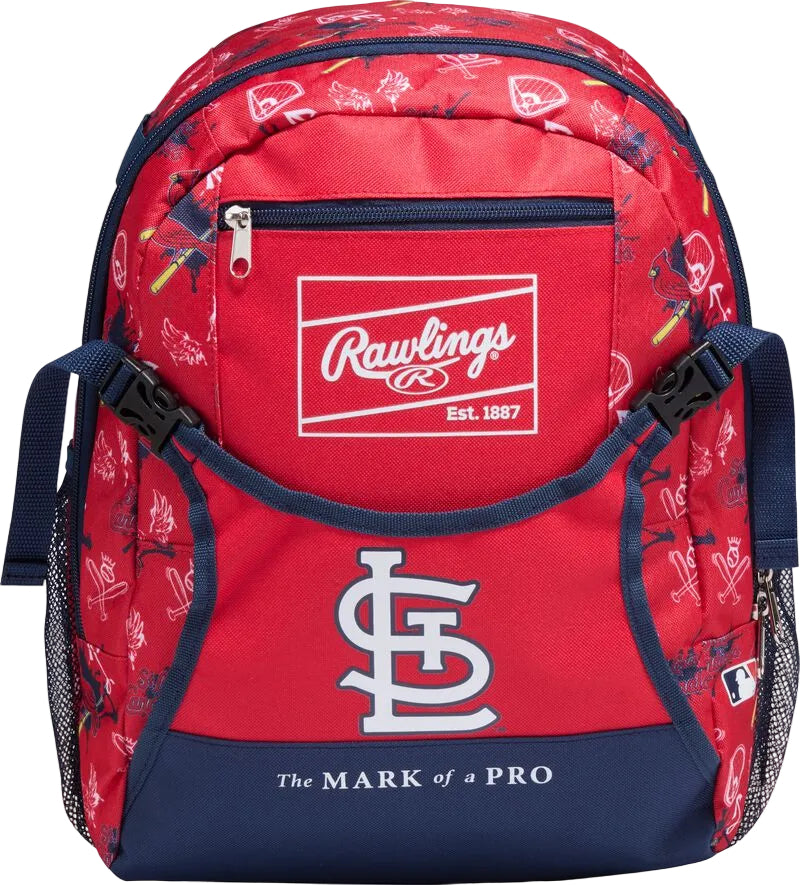 Rawlings St. Louis Cardinals MLB T-Ball Backpack - Red Navy