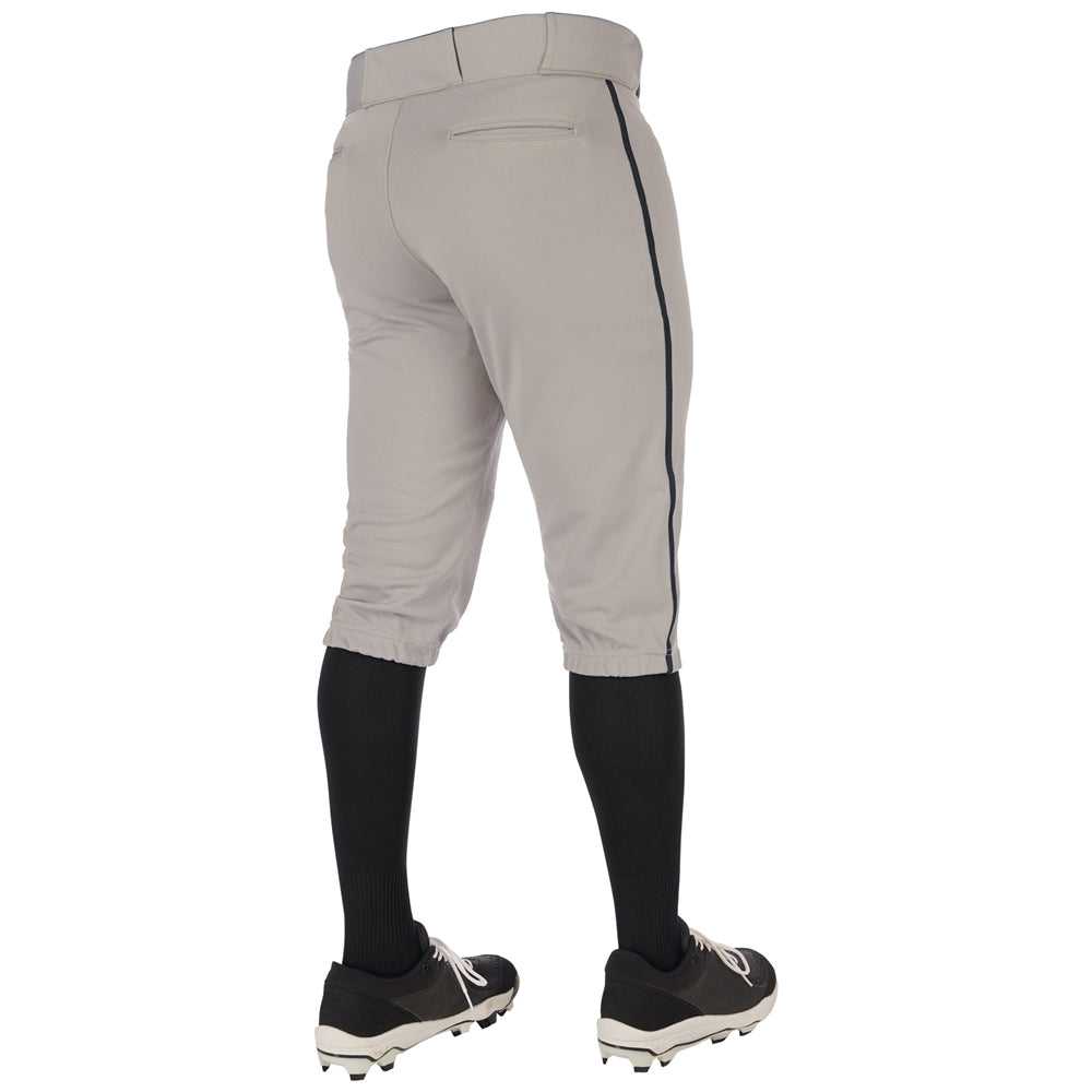 Champro BP70 Triple Crown 2.0 Men&#39;s and Youth Knicker Pant With Braid - Gray Black - HIT a Double - 2