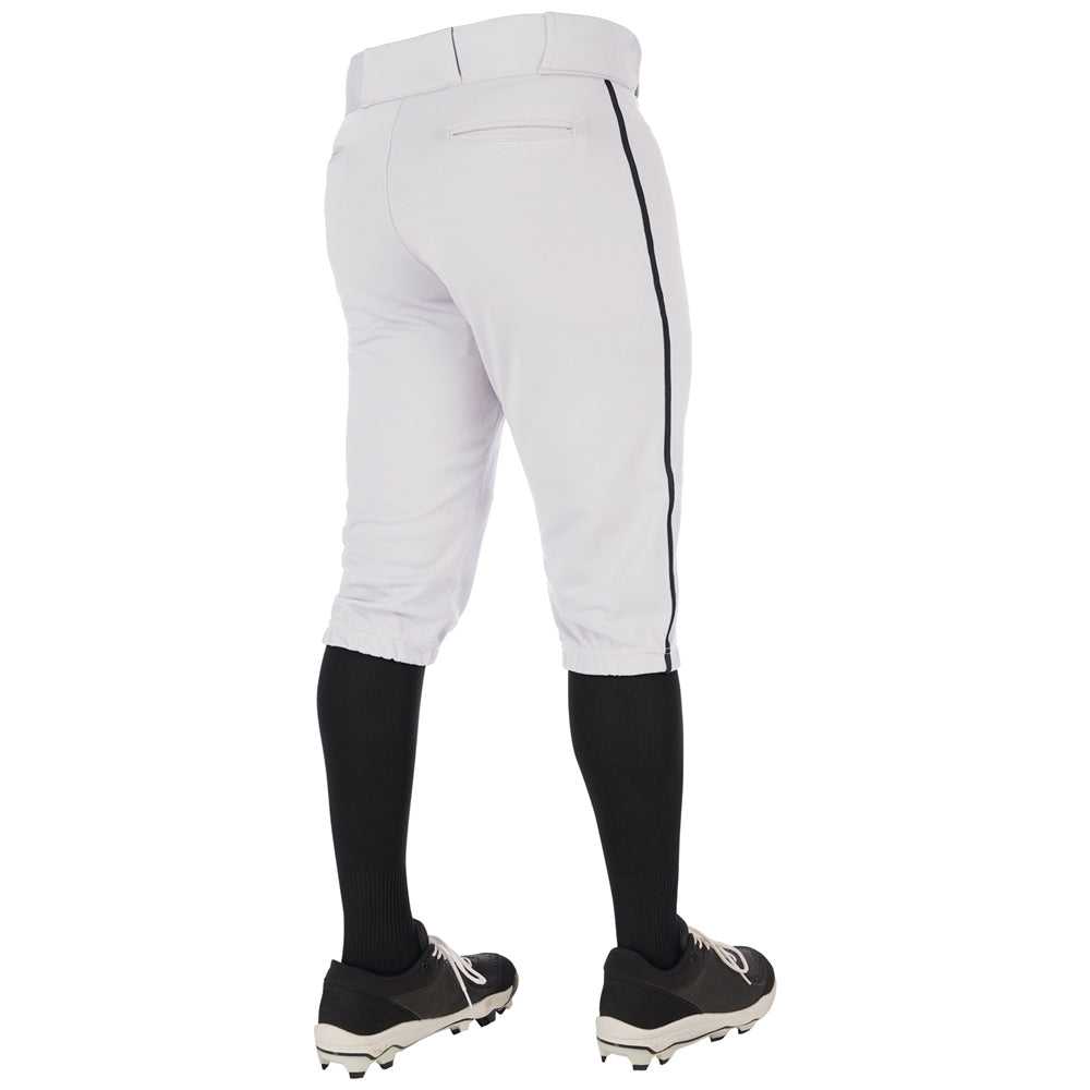 Champro BP70 Triple Crown 2.0 Men&#39;s and Youth Knicker Pant With Braid - White Black - HIT a Double - 2