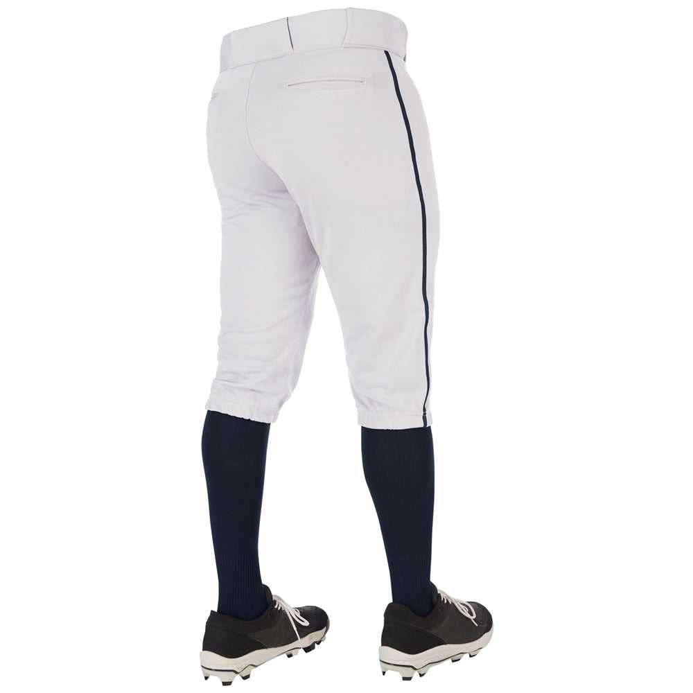 Champro BP70 Triple Crown 2.0 Men&#39;s and Youth Knicker Pant With Braid - White Navy - HIT a Double - 2