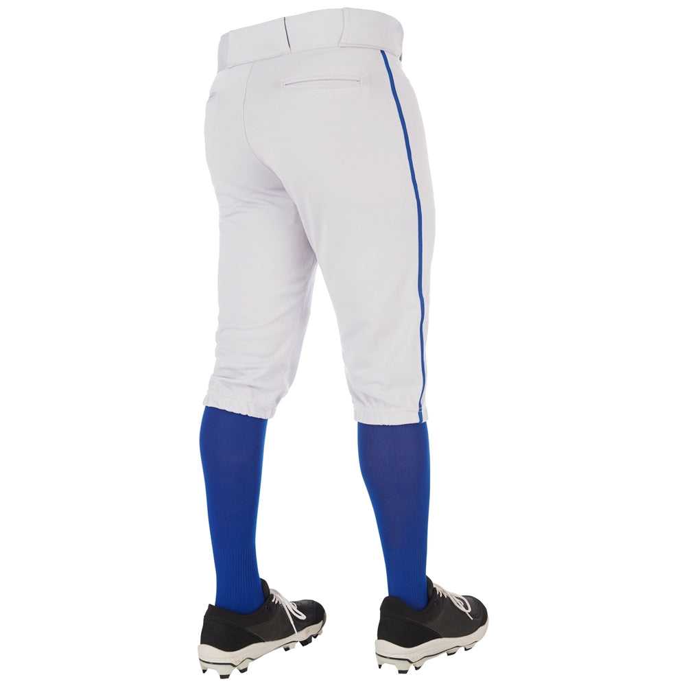 Champro BP70 Triple Crown 2.0 Men&#39;s and Youth Knicker Pant With Braid - White Royal - HIT a Double - 2