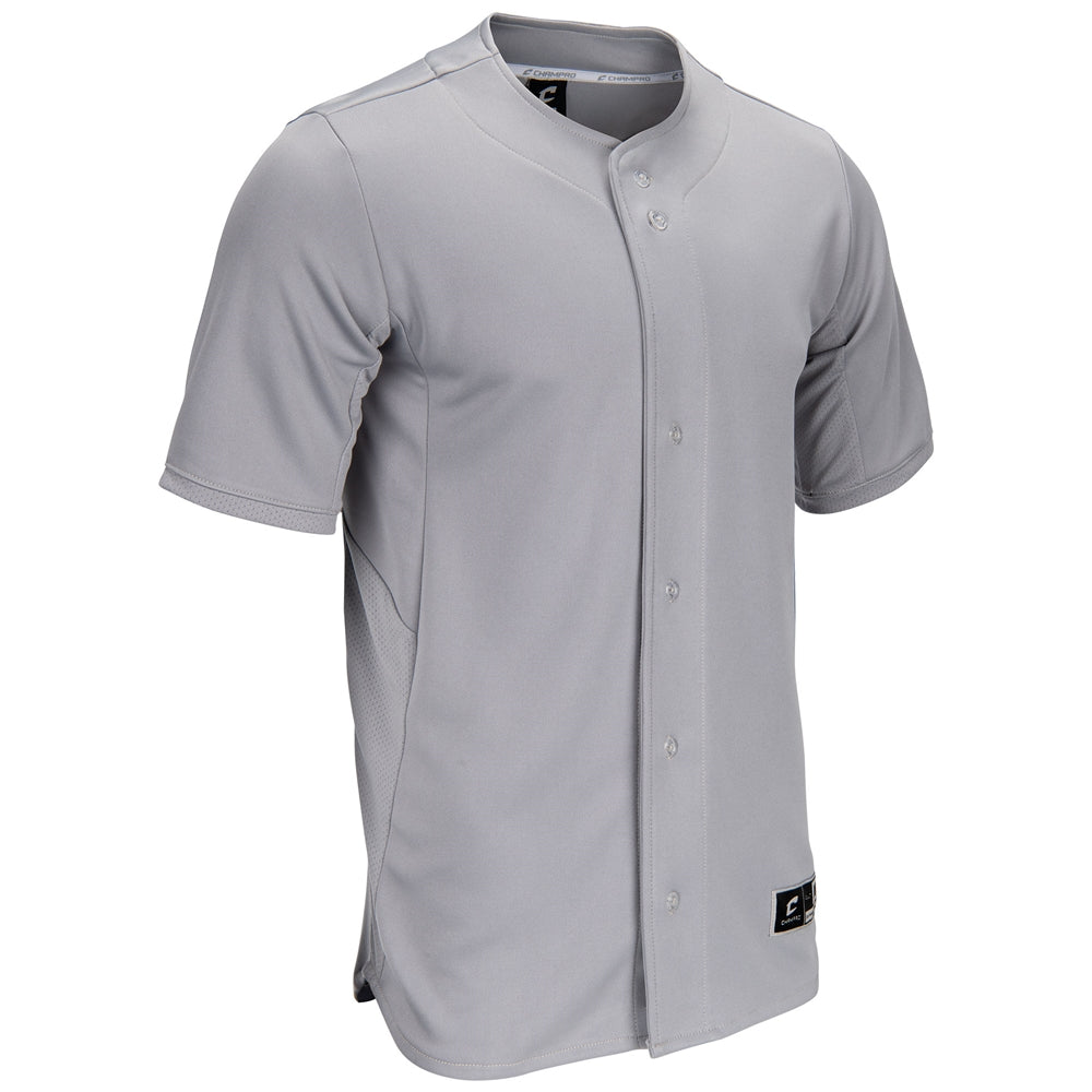 Champro BS201 Pinnacle Pro Full-Button Jersey - Gray