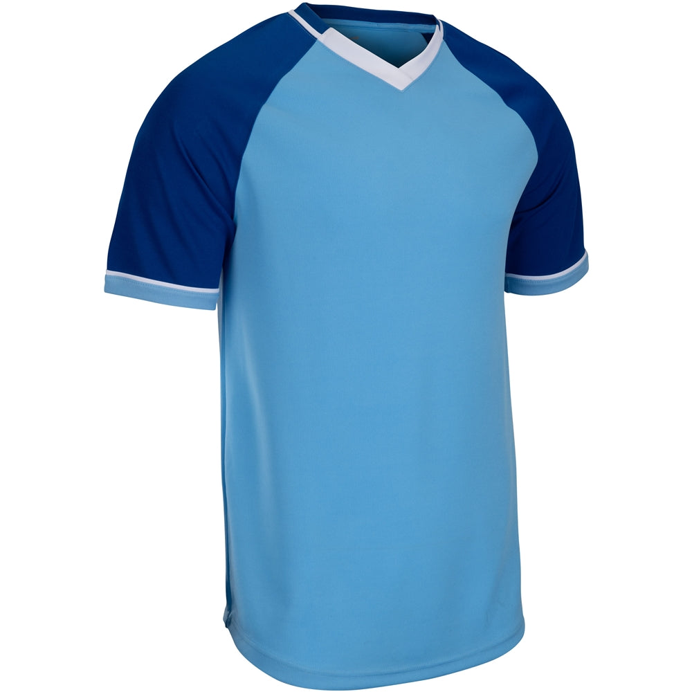 Champro BS67 Square Up V-Neck Jersey - Light Blue Royal White