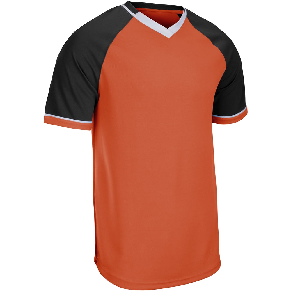 Champro BS67 Square Up V-Neck Jersey - Orange Black White