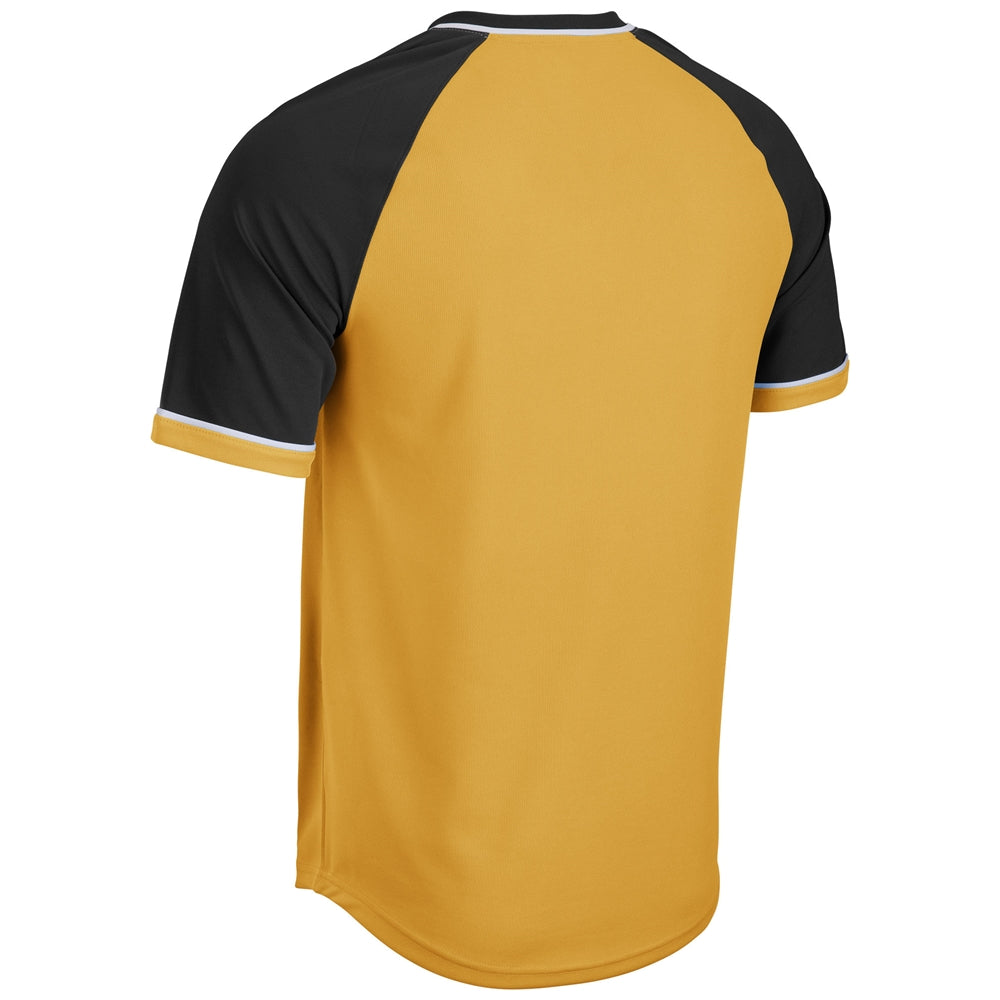 Champro BS67 Square Up V-Neck Jersey - Gold Black White