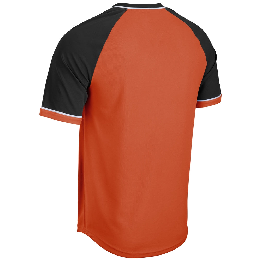 Champro BS67 Square Up V-Neck Jersey - Orange Black White