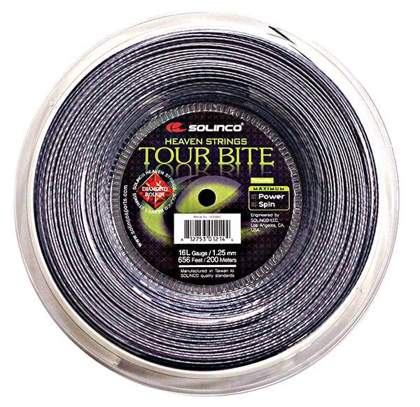 Solinco Tour Bite Diamond Rough Reel 656’ (silver)