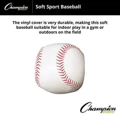 Champion Sports Soft Sport Ball - Baseball, 3"D
