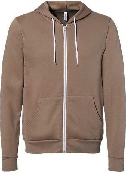 Bella + Canvas 3739 Sponge Fleece Full-zip Hoodie - Vintage Brown