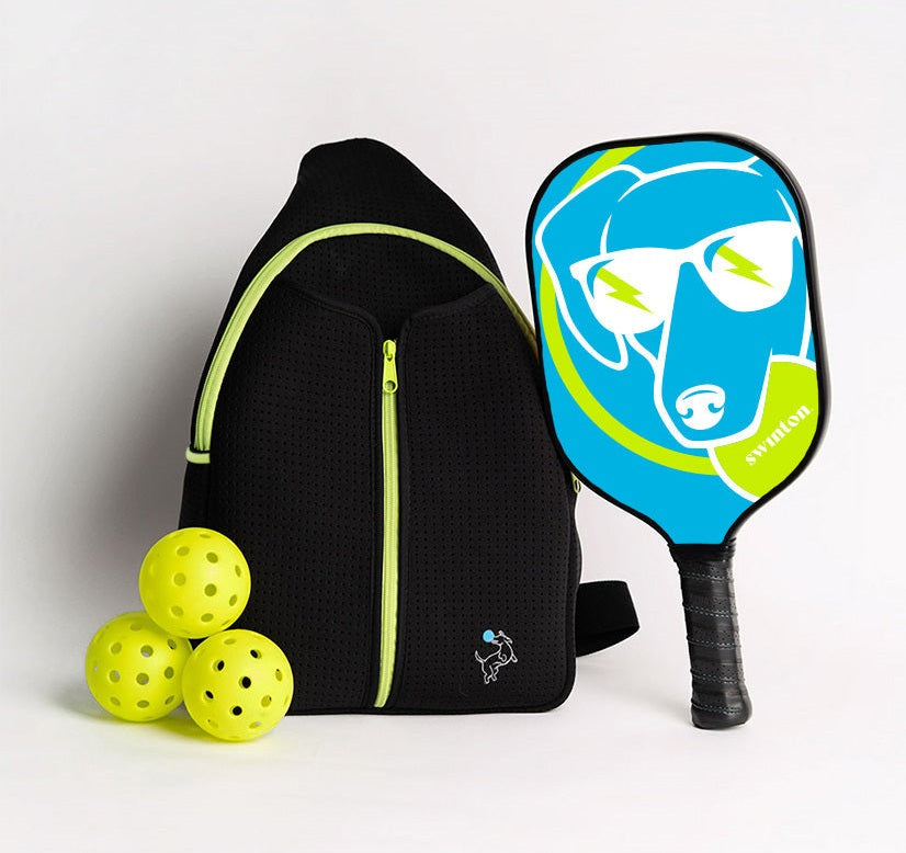 Pickleball Starter Bundle - Black Sling Bag Combo