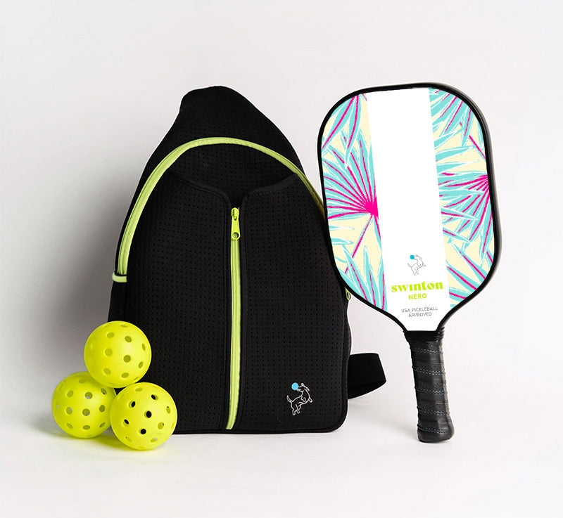 Pickleball Starter Bundle - Black Sling Bag Combo