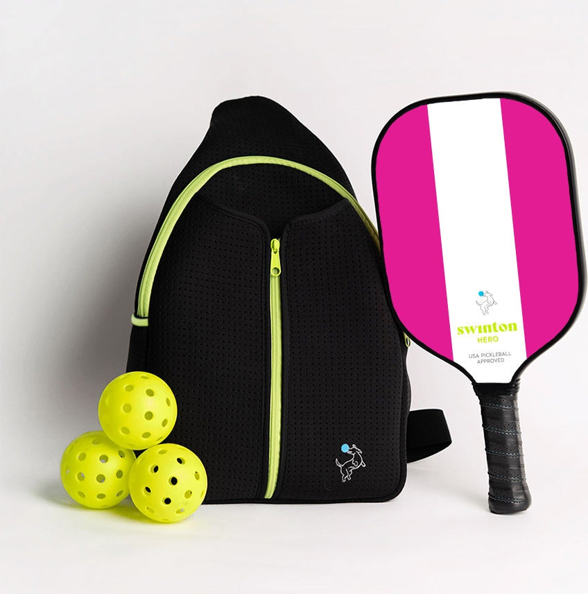 Pickleball Starter Bundle - Black Sling Bag Combo