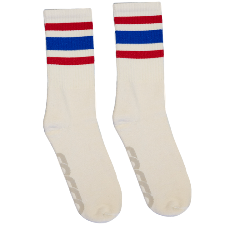 SOCCO Naturals Crew Socks - All American Striped