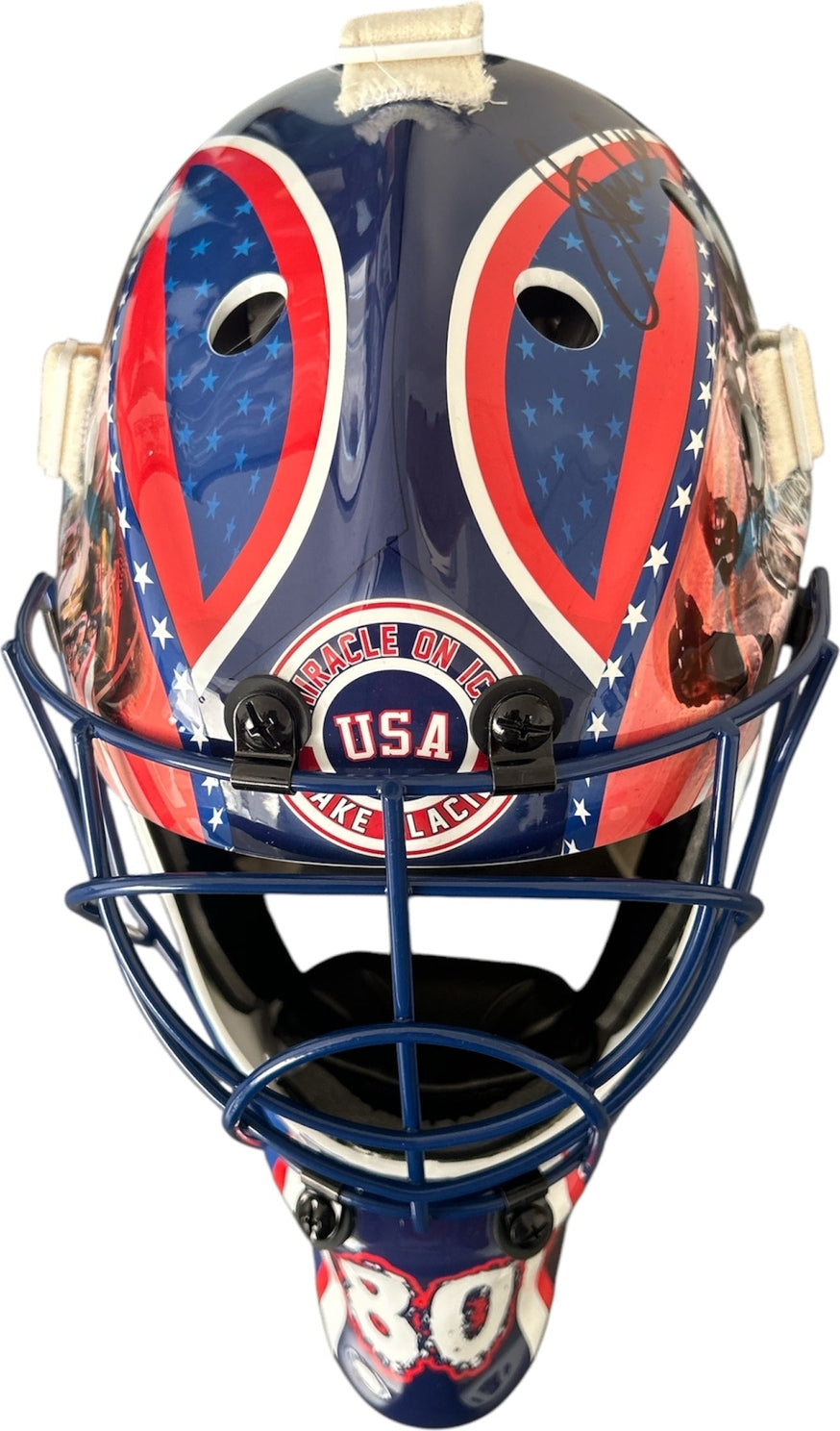 Jim Craig Signed USA Hockey Miracle on Ice 1980 Blue Full Size Goalie Mask