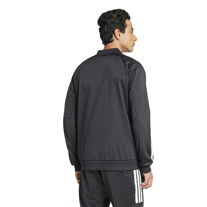 adidas Club 3 Stripes Knit Jacket (M) (Black) - Image 2