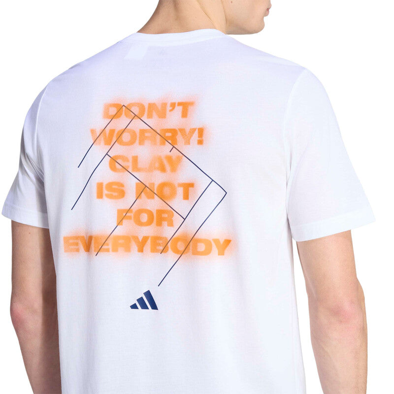 adidas Clay Graphic Tee (M) (White) - Image 6