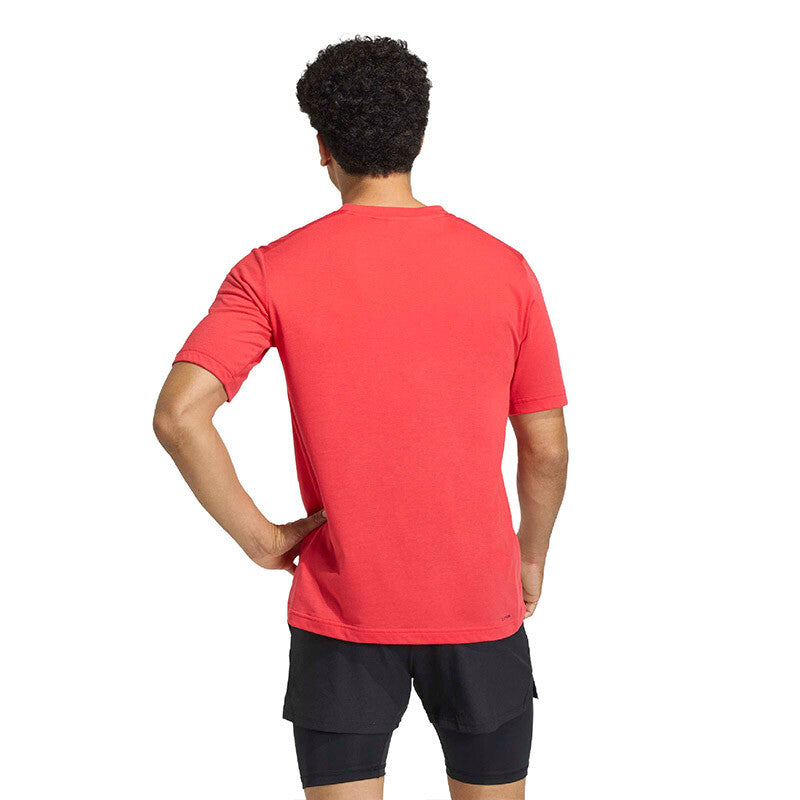adidas Workout Essentials Feelready Tee (M) (Red) - Image 3
