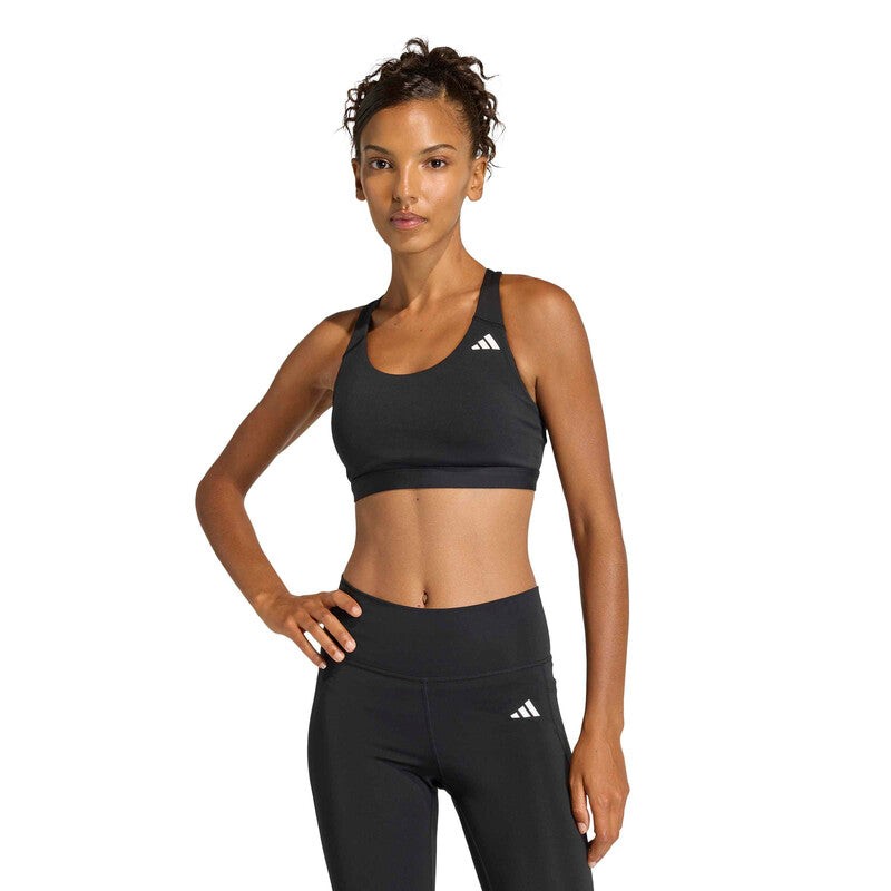 adidas Optime Essentials Medium Support Bra (W) (Black) - Image 1