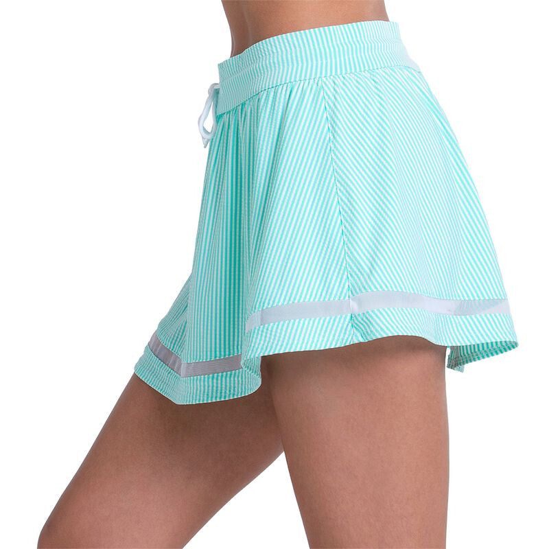 Lucky In Love High Waist Seersucker Skirt (W) (Capri) - Image 2