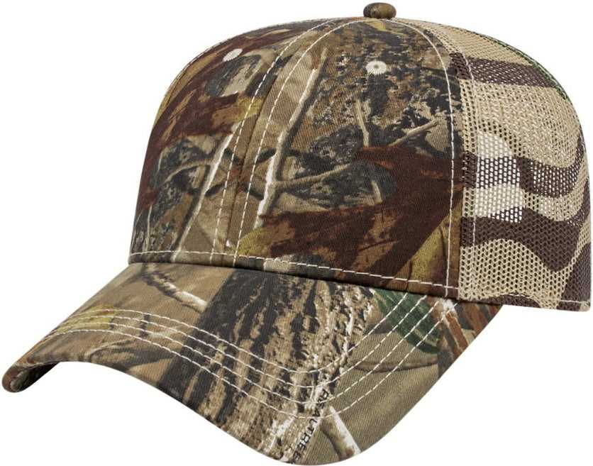 Cap America I2011 Flag Mesh Back - Realtree Ap Khaki - one Size Fits Most