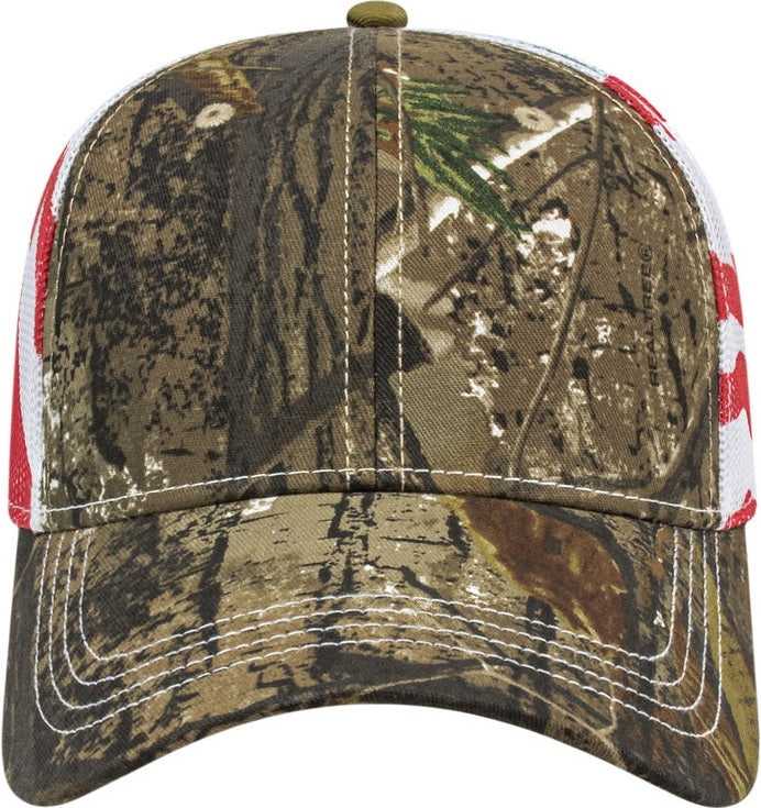 Cap America I2011 Flag Mesh Back - Realtree Ap White - one Size Fits Most