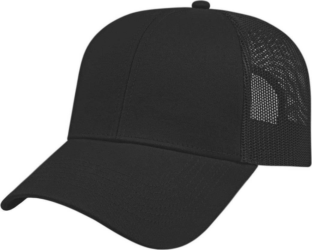 Cap America i3025 TwoTone Trucker Mesh Back Cap - Black