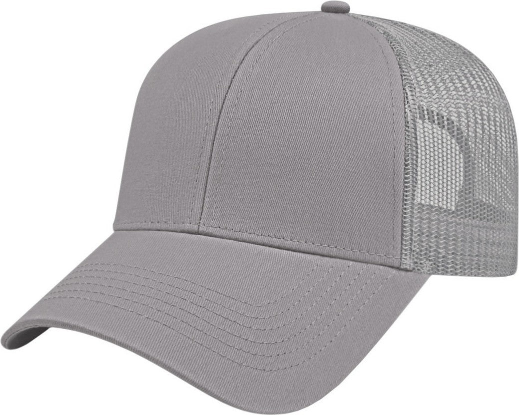 Cap America i3025 TwoTone Trucker Mesh Back Cap - Gray
